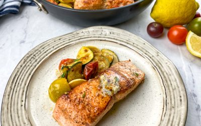 Crispy Salmon with Herb Butter