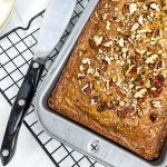 Photo of freshly baked pecan zucchini bread