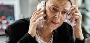 A person feeling the eeffects of burnout.